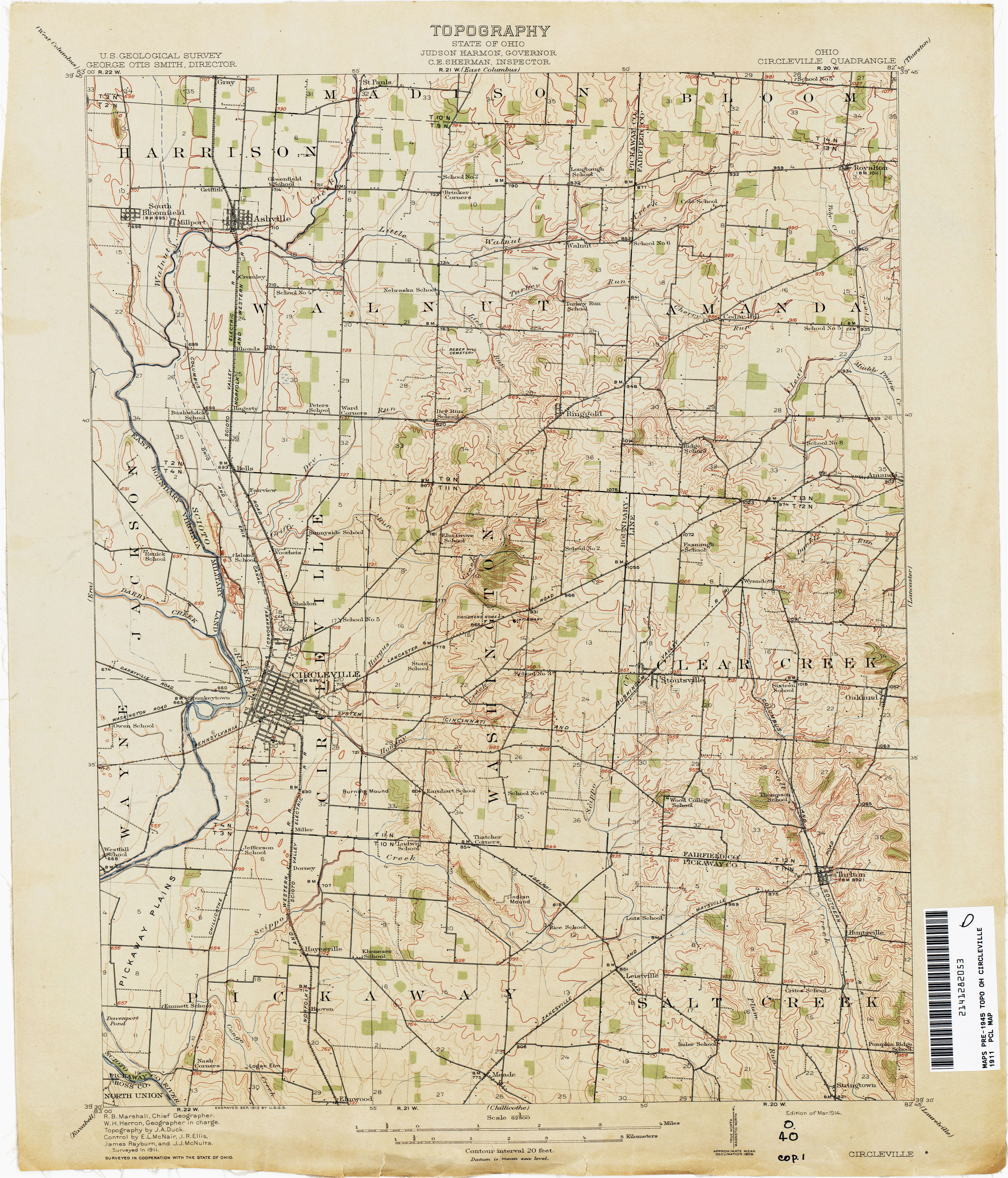map of clark county ohio ohio historical topographic maps perry