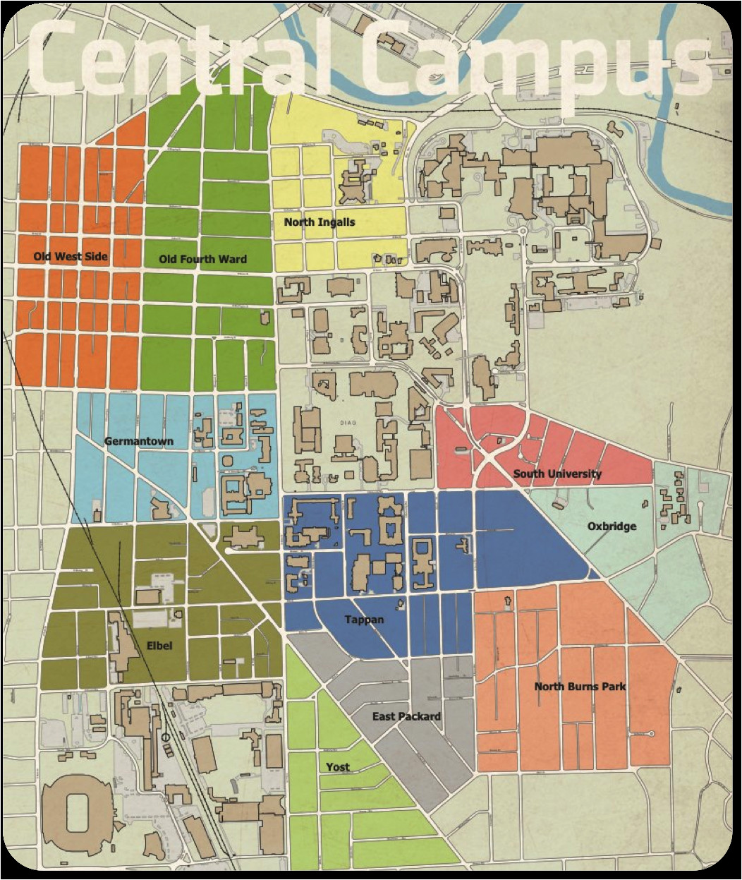 University Of Michigan Ann Arbor Map | secretmuseum