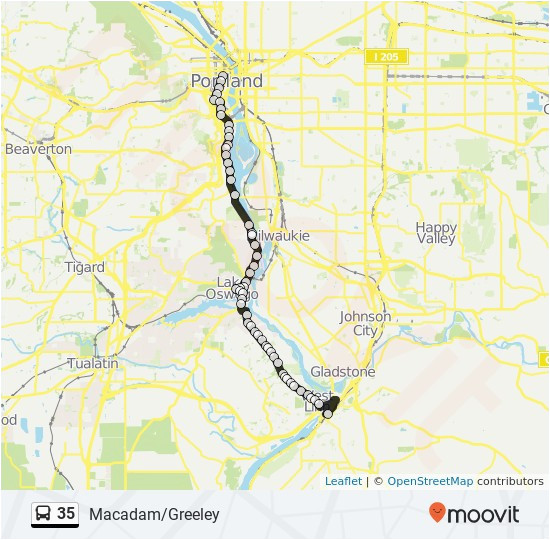 35 route time schedules stops maps portland
