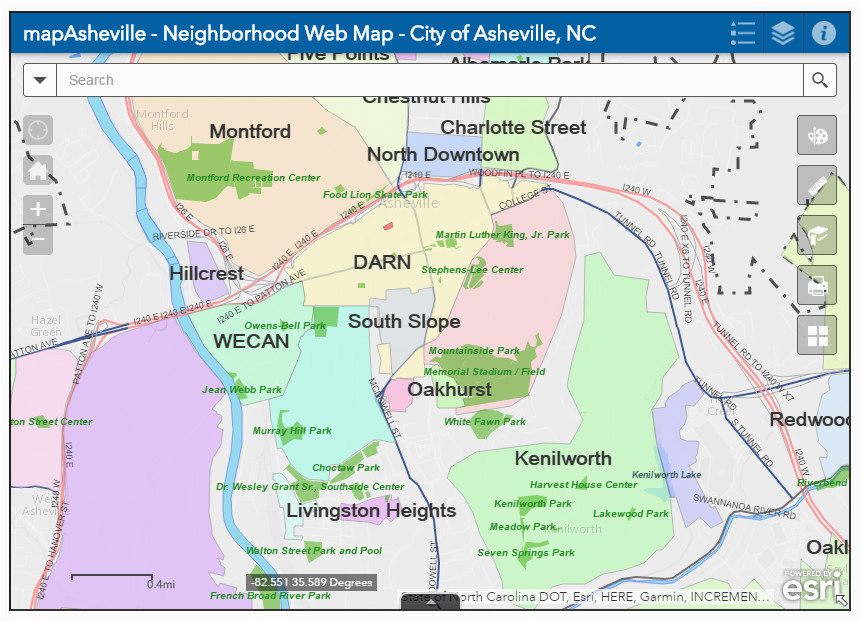 city of asheville launches interactive neighborhood map contemporary