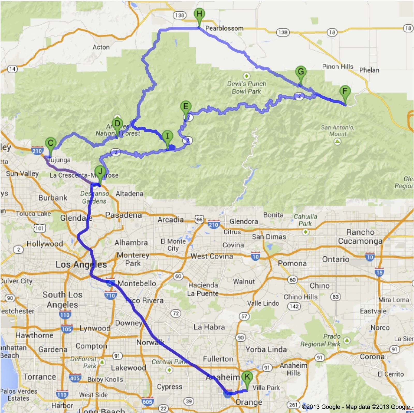 where is calabasas california on a map detailed map of angeles crest
