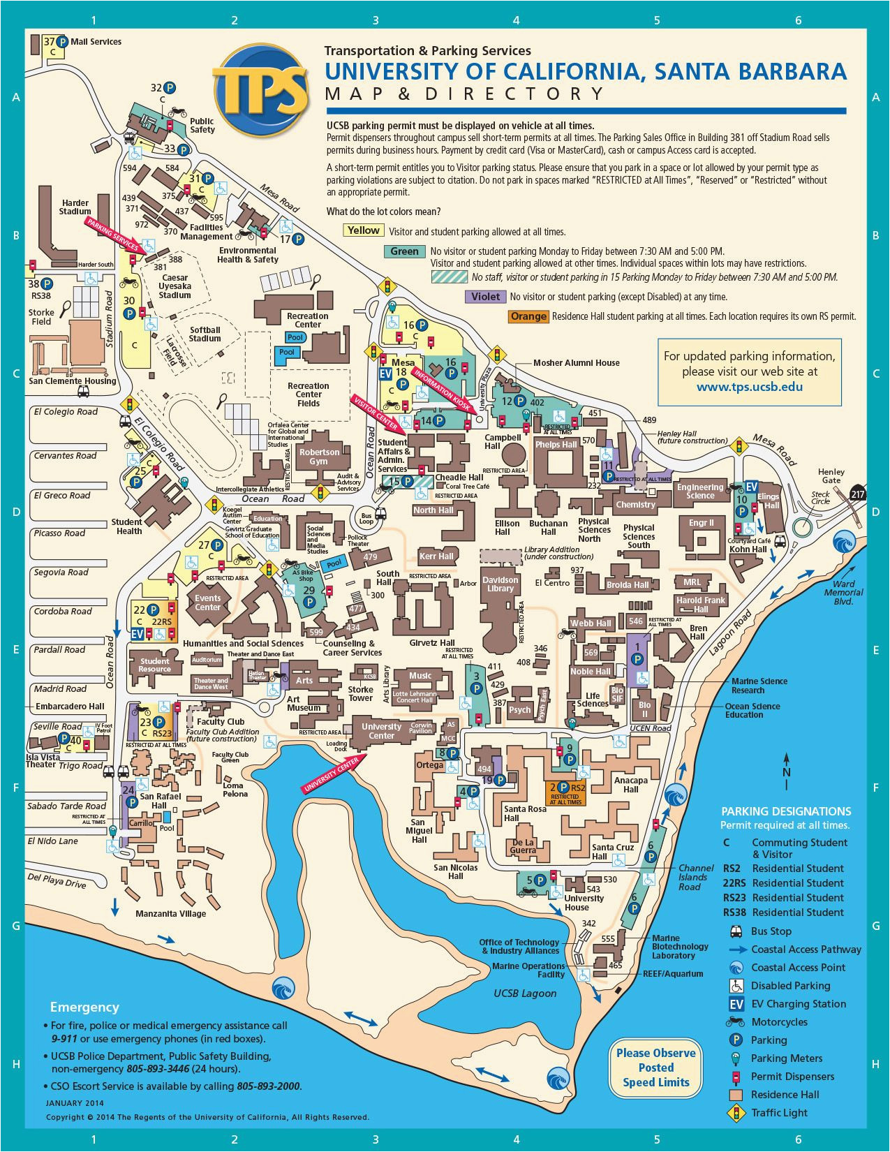 ucsb campus map actual bucketlist campus map santa barbara