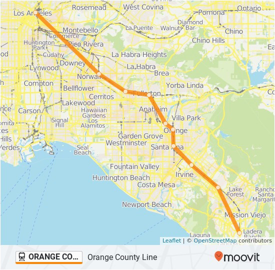 orange county line route time schedules stops maps southbound