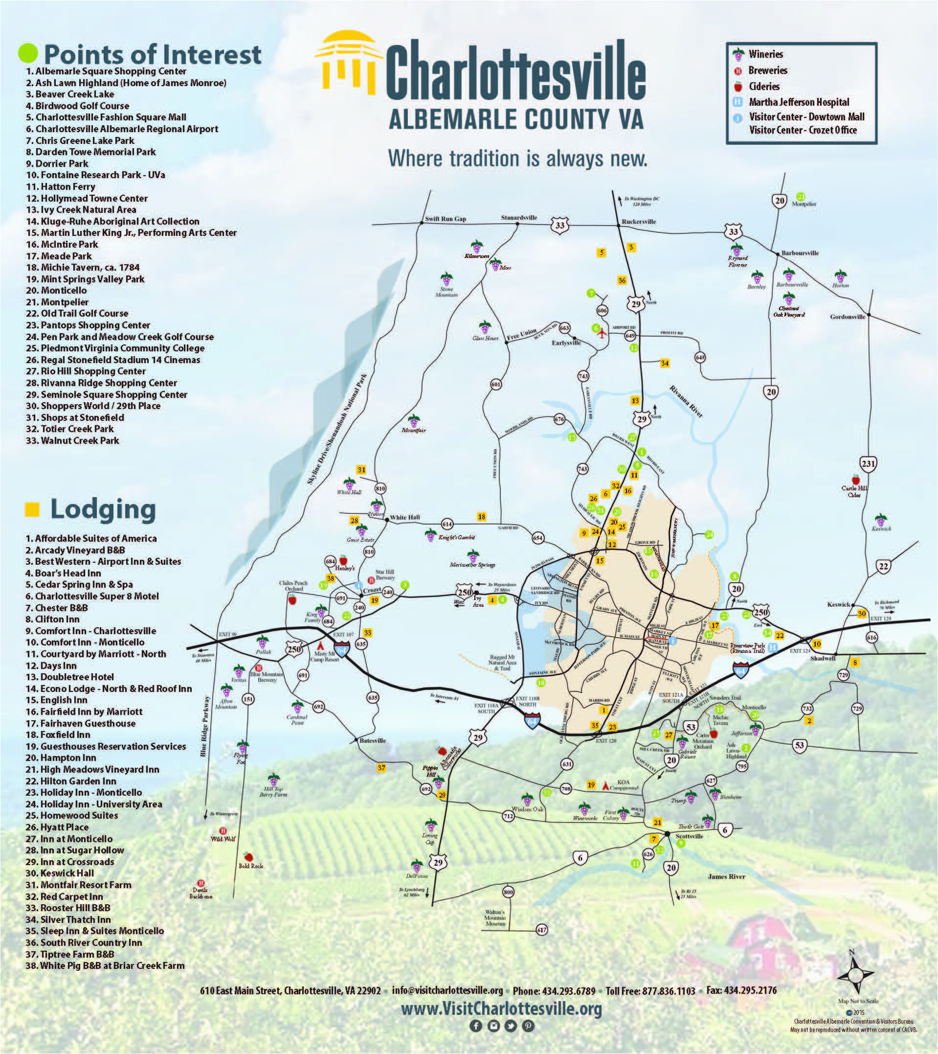 charlottesville area maps visit charlottesville