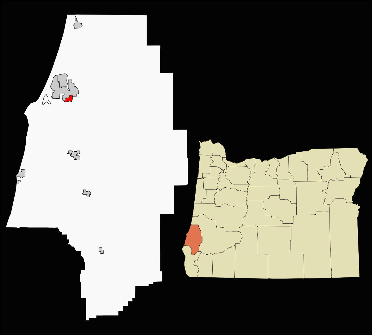 counties of oregon map secretmuseum