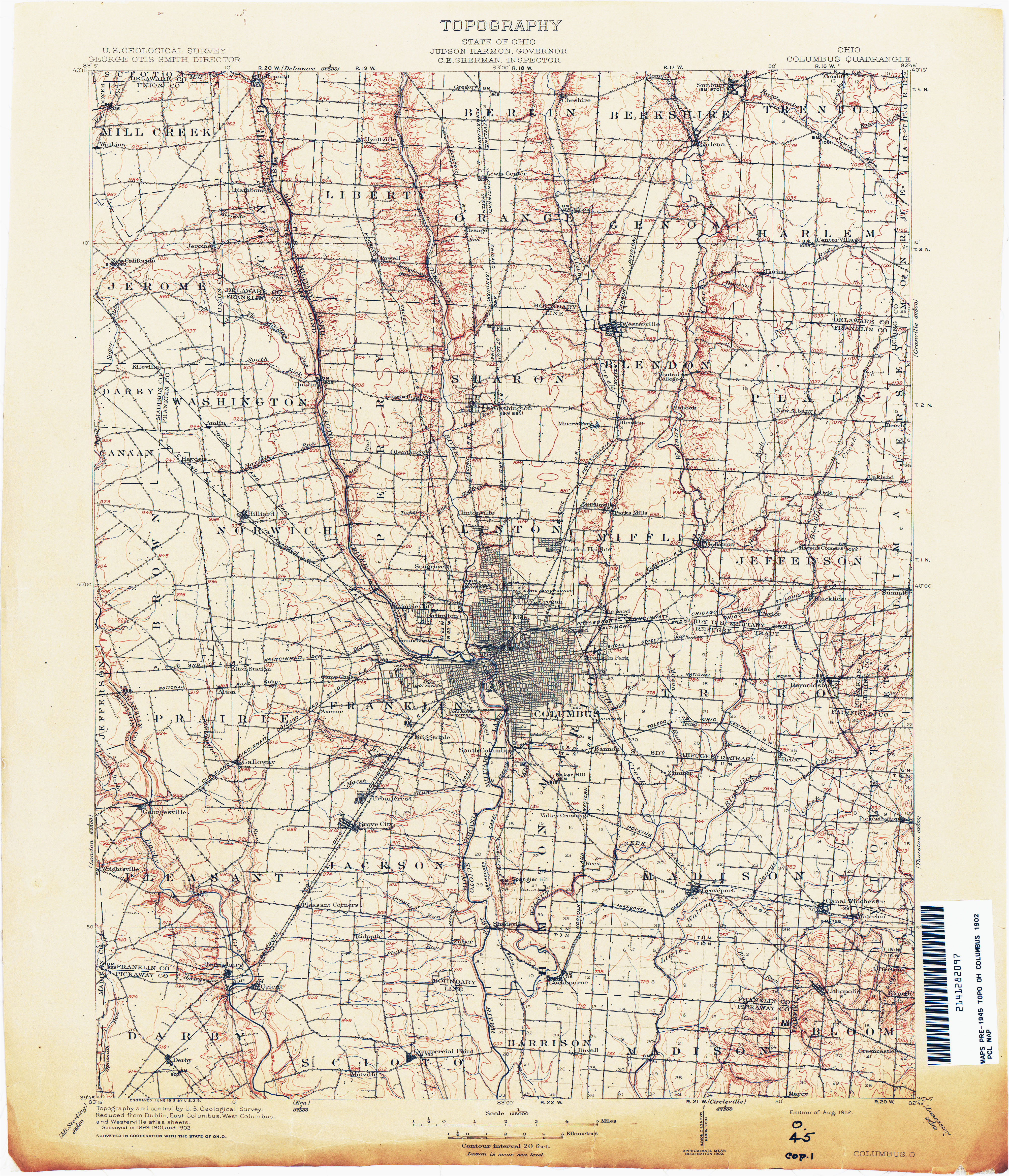 grove city ohio map ohio historical topographic maps perry castaa