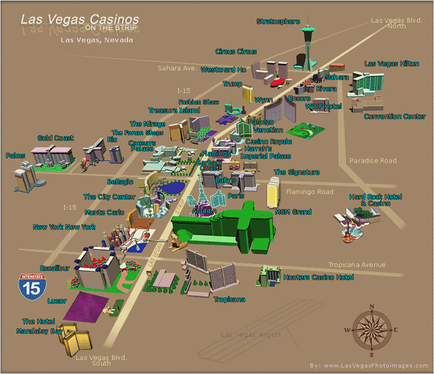 las vegas strip casino map