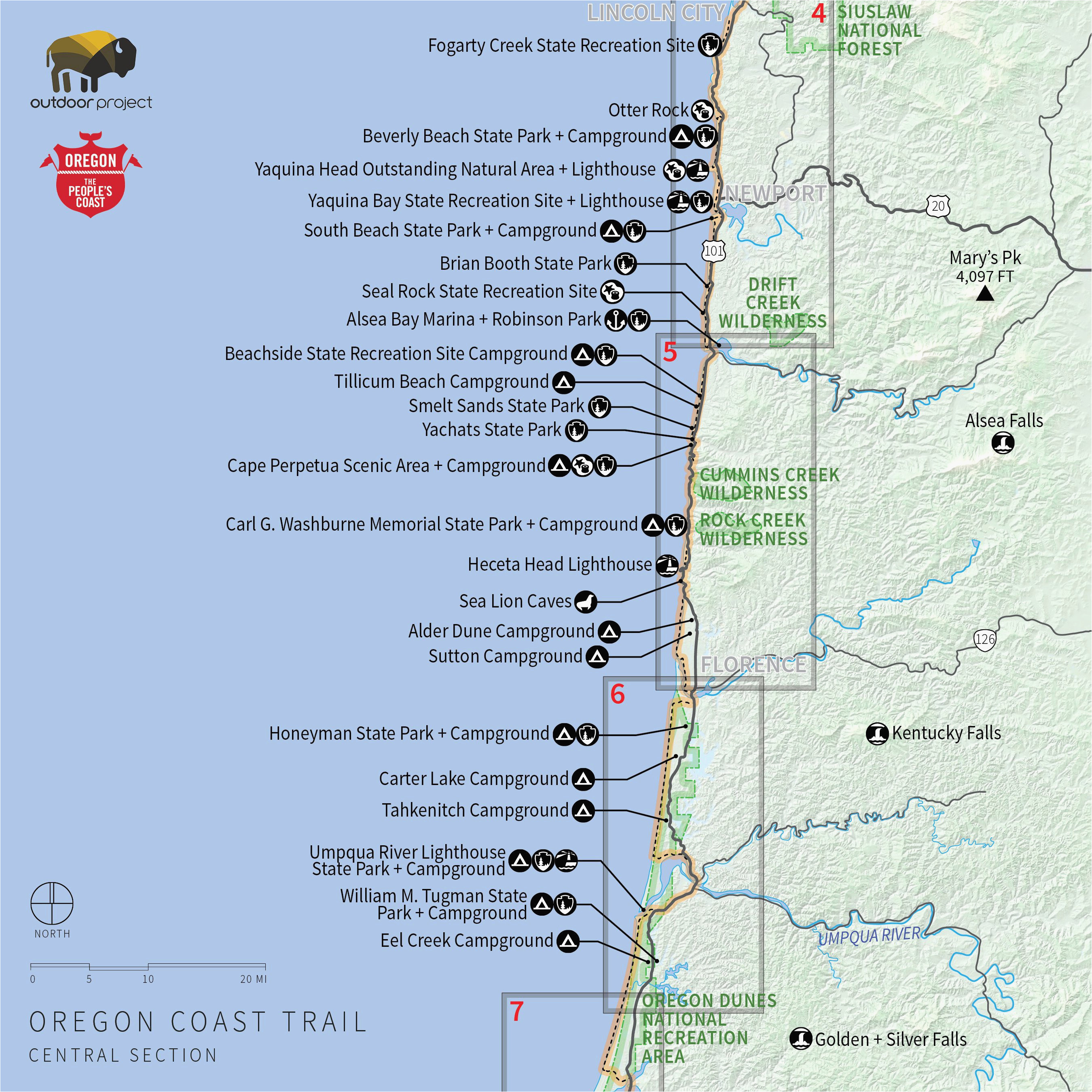 oregon coast map pdf secretmuseum