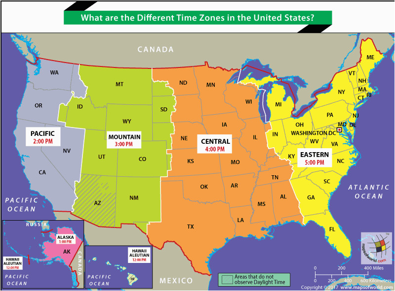 Central Time Zone Map Map Of The World