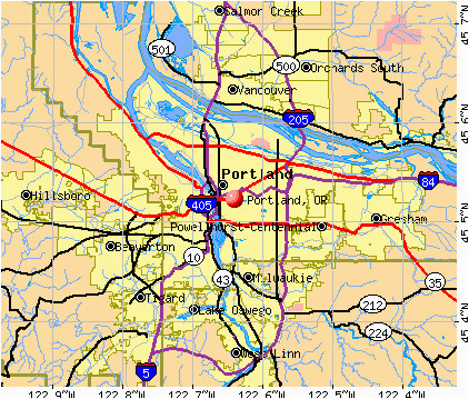 portland oregon or profile population maps real estate