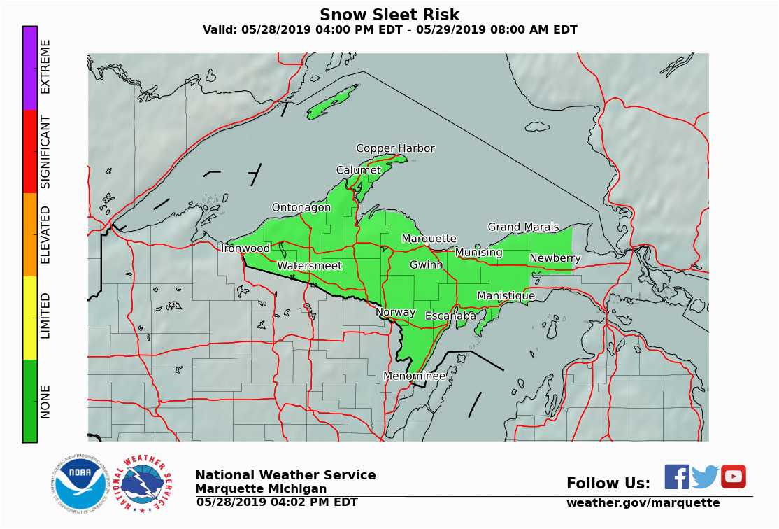 Current Snow Cover Map Minnesota Nws Marquette Winter Weather Monitor