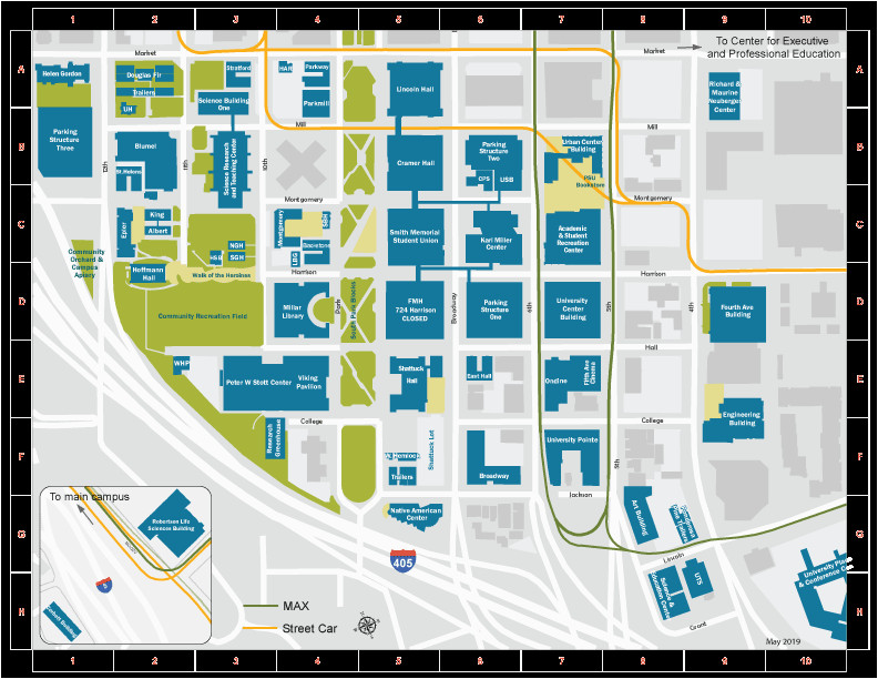 portland state university campus map
