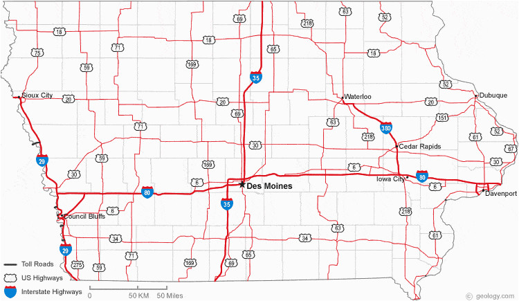 iowa road map and travel information download free iowa road map