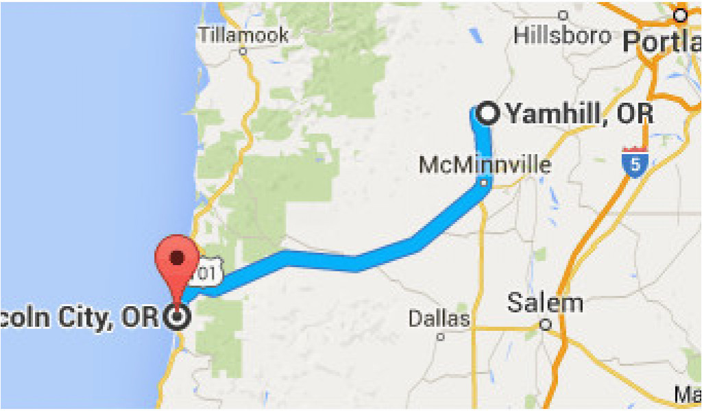map mcminnville oregon from yamhill or to lincoln city or oregon