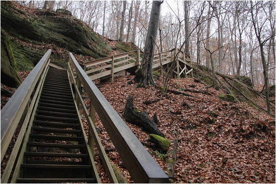 stairs at lyon falls picture of mohican state park loudonville