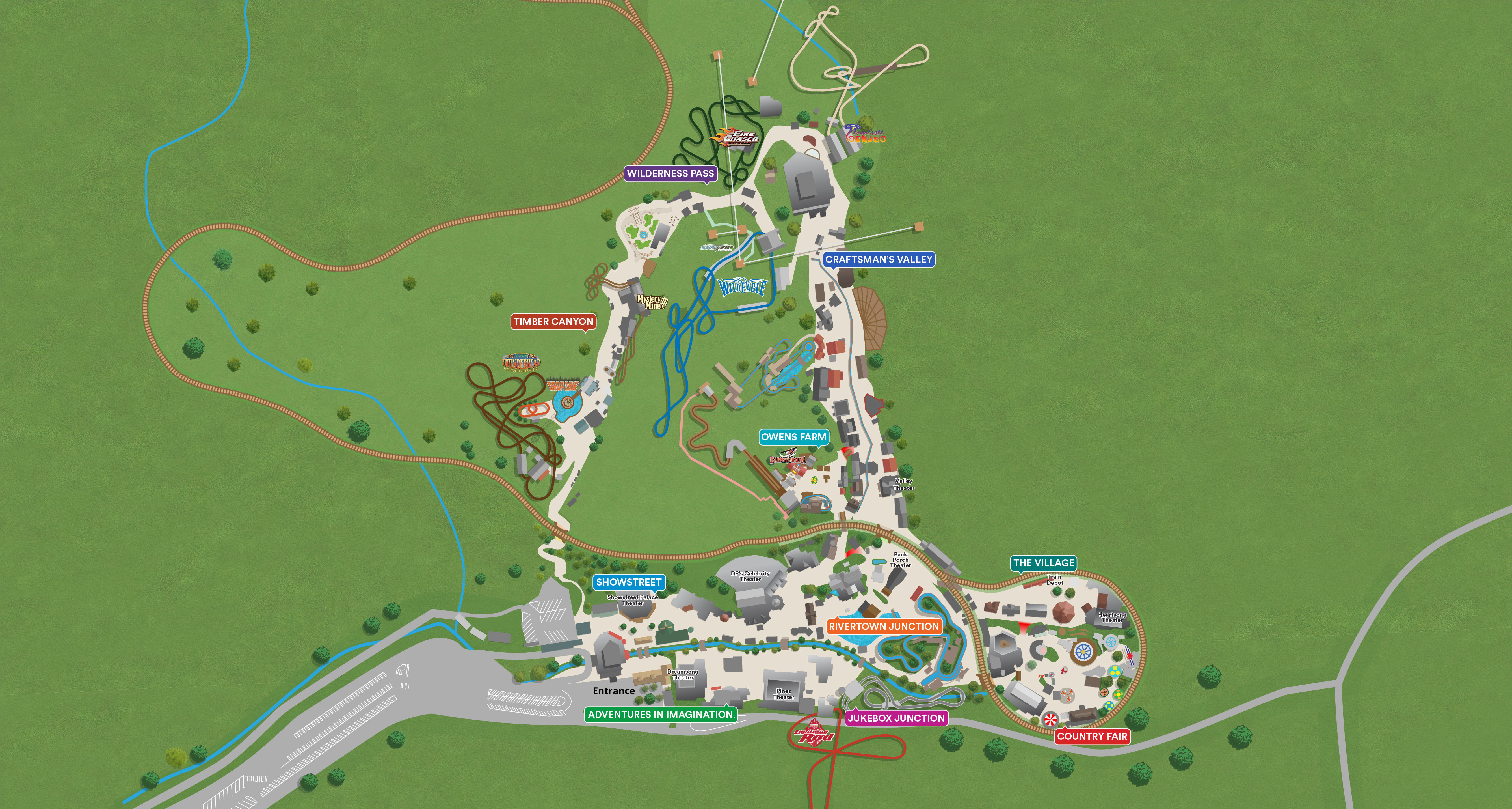 theme park map