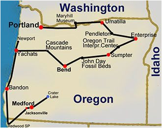 route map oregon hiking trails 14 day tour travel oregon