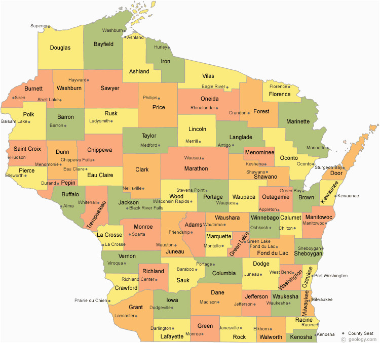 wisconsin by county maps of wisconsin wisconsin county map map