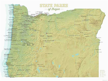 amazon com best maps ever oregon state parks map 18x24 poster sage