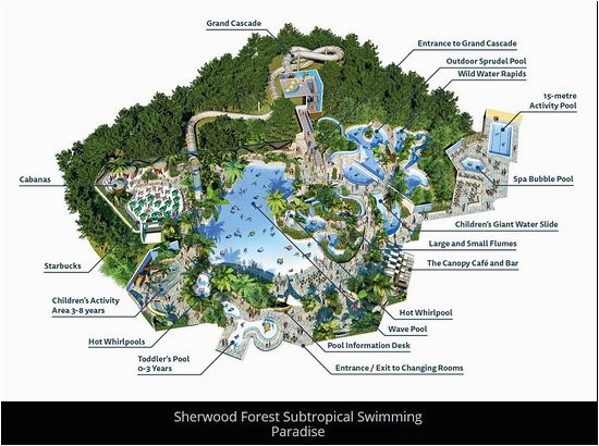 subtropical swimming paradise map picture of center parcs sherwood