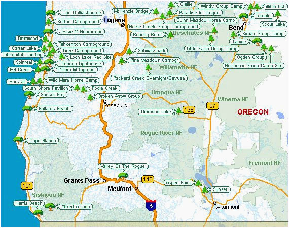 map of oregon coast state parks secretmuseum