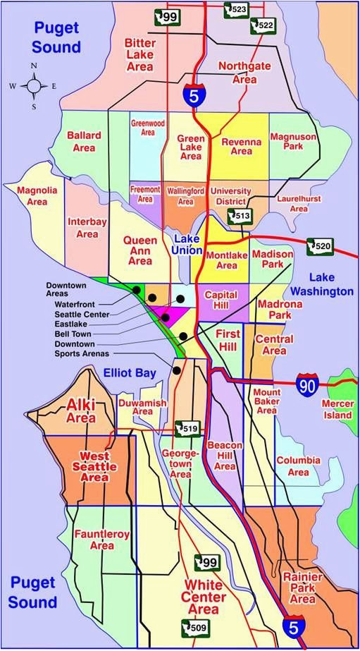 map of seattle washington neighborhoods many of our neighborhoods