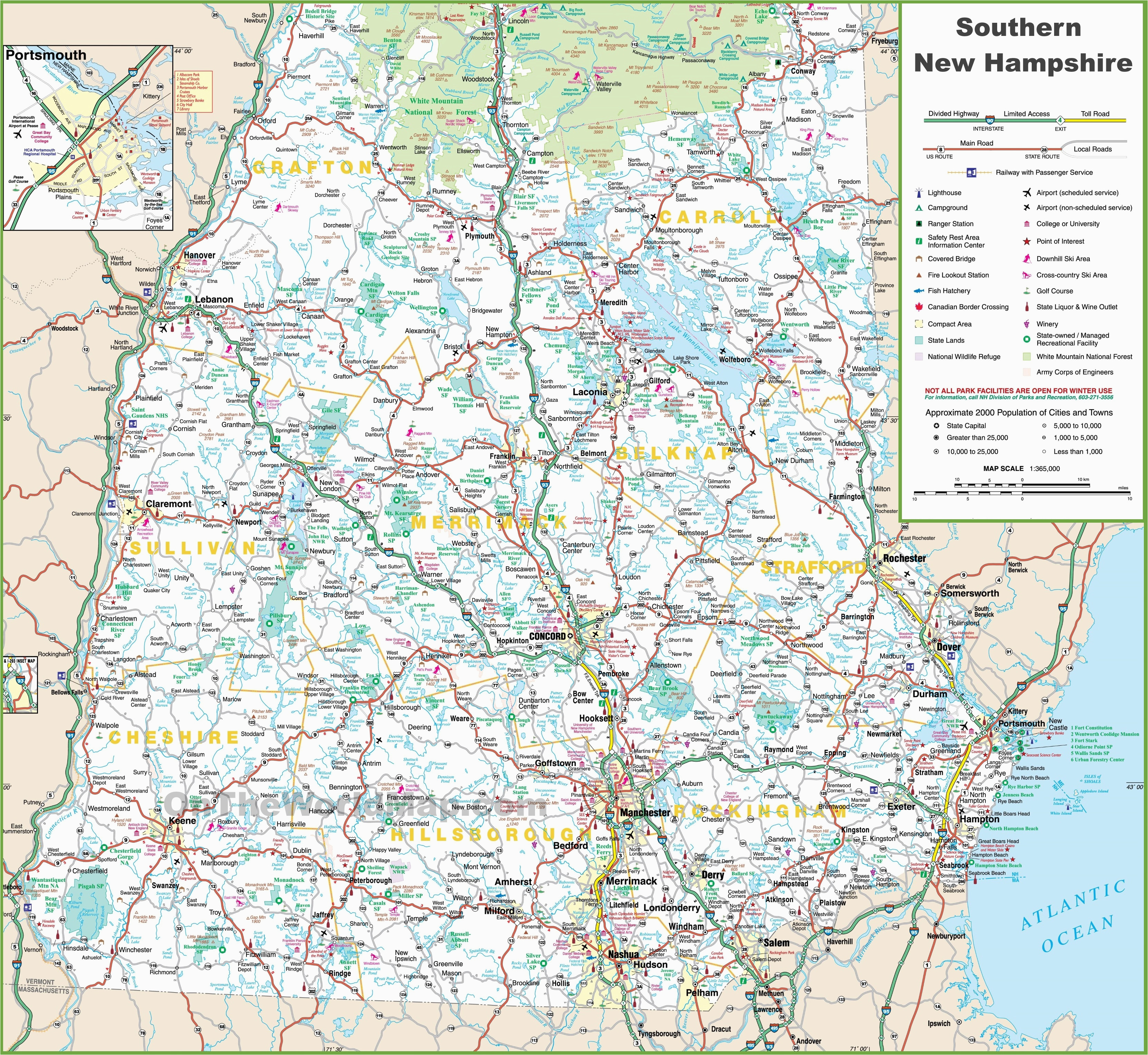map of southern nh towns sitedesignco net