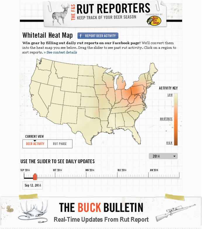 check out the field stream rut heat map view deer activity rut