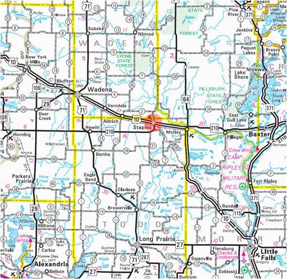 Minnesota Highway Construction Map Guide To Staples Minnesota Of Minnesota Highway Construction Map 
