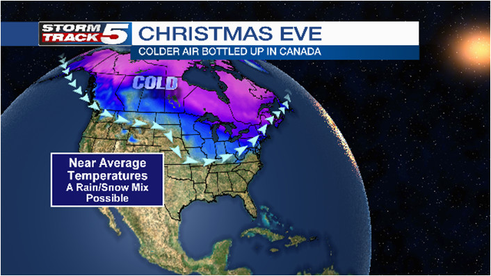 christmas day storm possible will it be rain or snow news