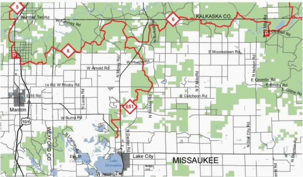 michigan snowmobile trails map snowmobile trails lake city area