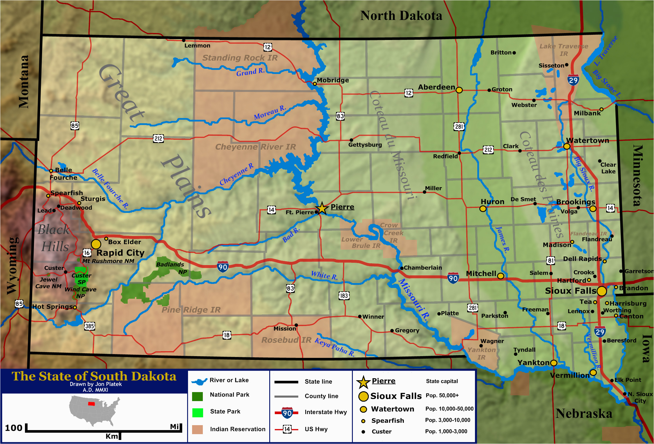 geography of south dakota wikipedia