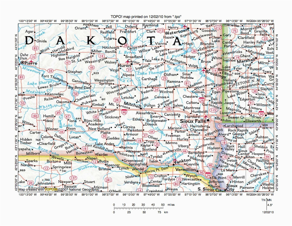 Minnesota south Dakota Border Map – secretmuseum