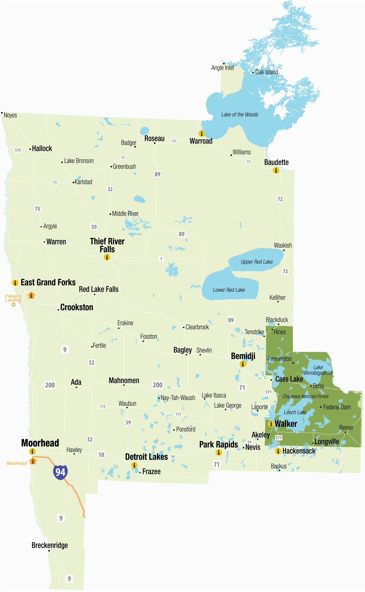 Minnesota State forest Map