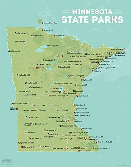 Minnesota State Parks Map Amazon Com Best Maps Ever Minnesota State Parks Map 11×14 Print