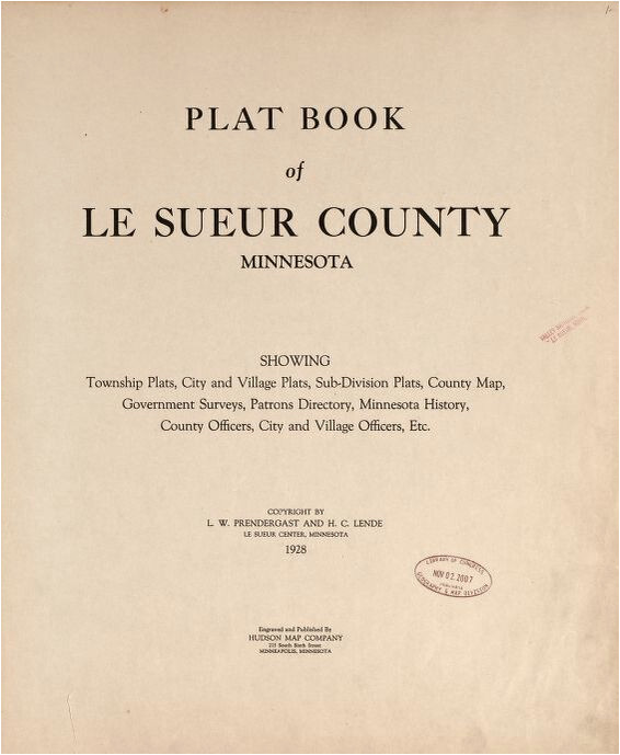 map plat book of le sueur county minnesota showing township