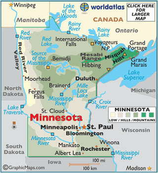 minnesota latitude longitude absolute and relative locations