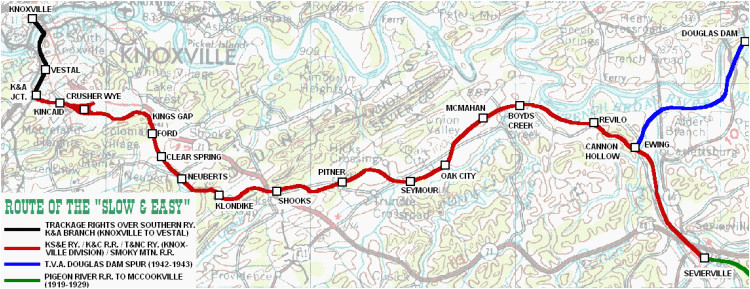 left clickable map showing the exact route of the smoky mountain