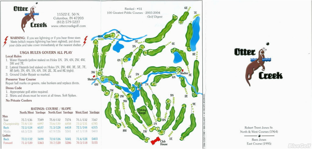 otter creek golf club north west course profile course database