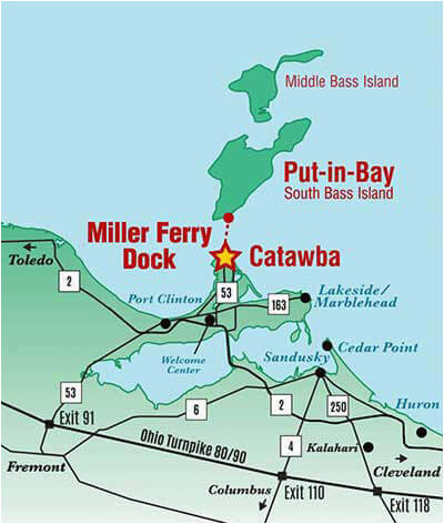 miller ferry lowest fares to put in bay middle bass island ohio