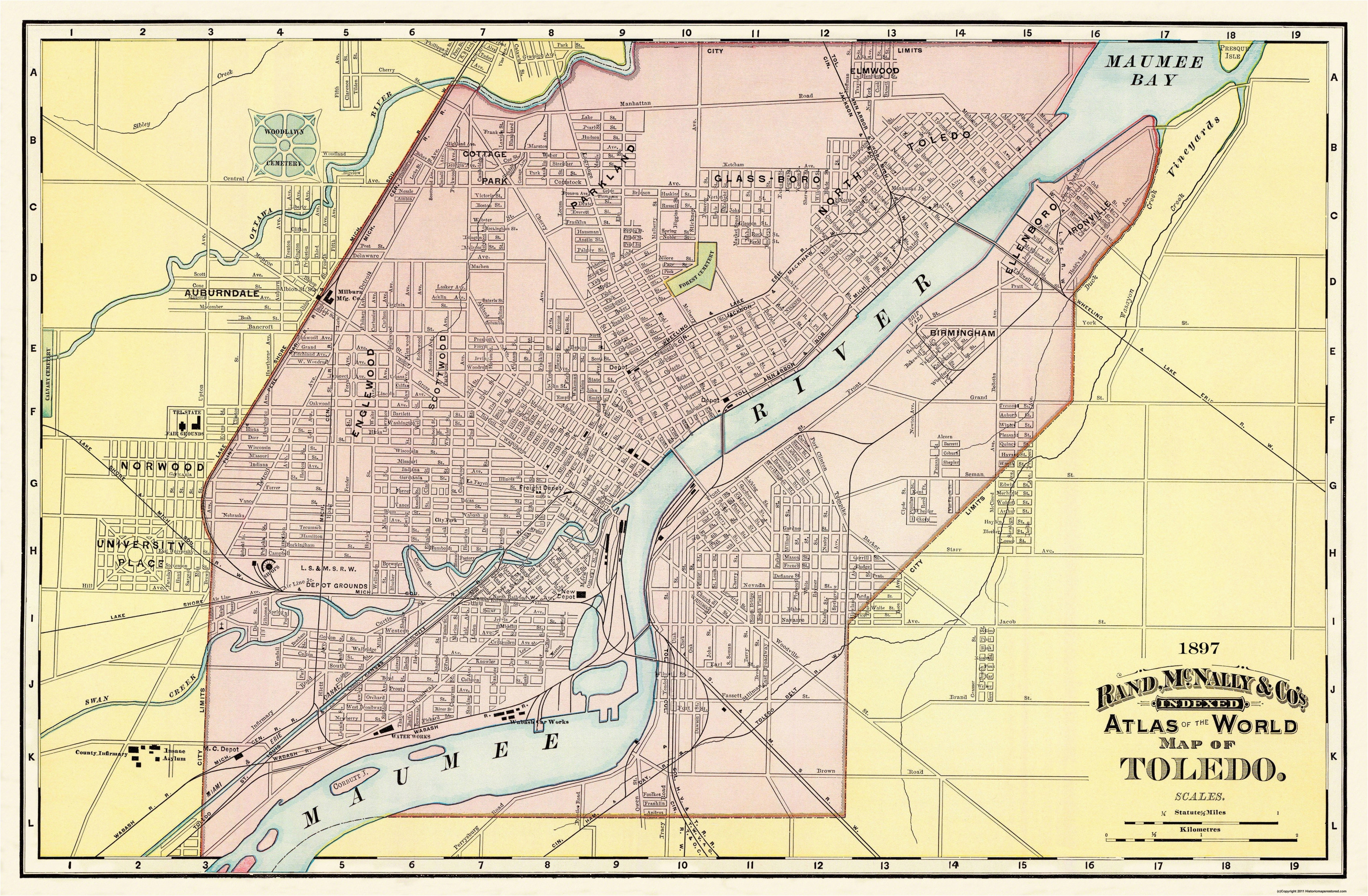 printable map of toledo ohio printable maps