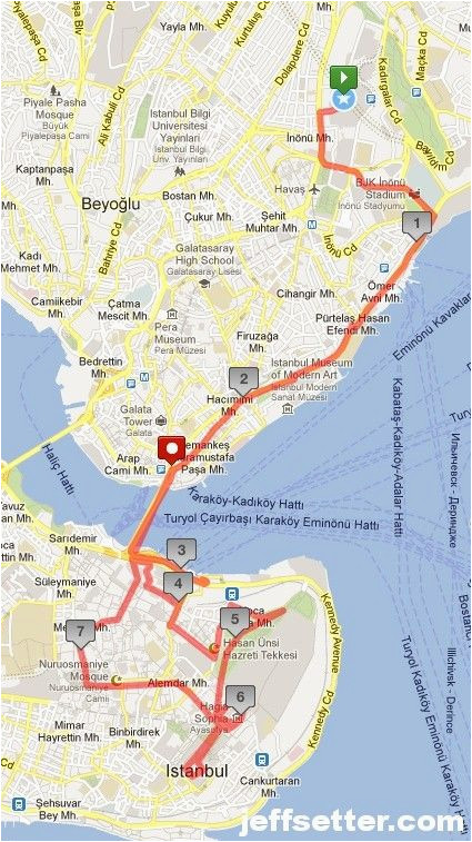 our istanbul walking tour map istanbul in a day oh the places we