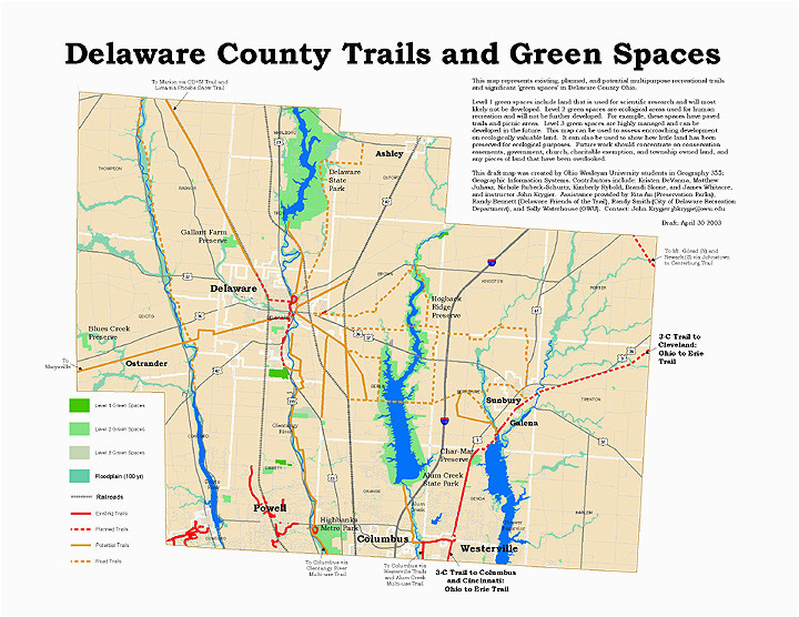 delaware ohio recreational trails gis collaboration