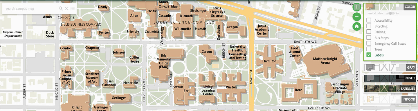 maps university of oregon