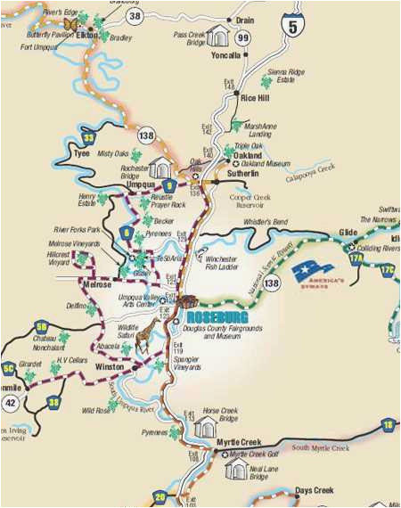 roseburg oregon map secretmuseum