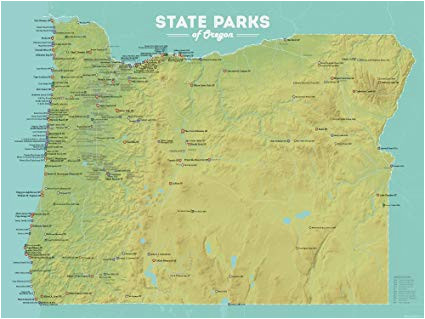 amazon com best maps ever oregon state parks map 18x24 poster