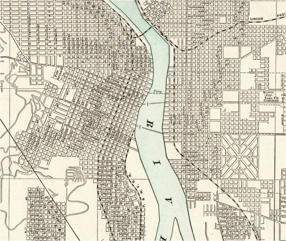 details about 1903 antique portland city map vintage map of portland