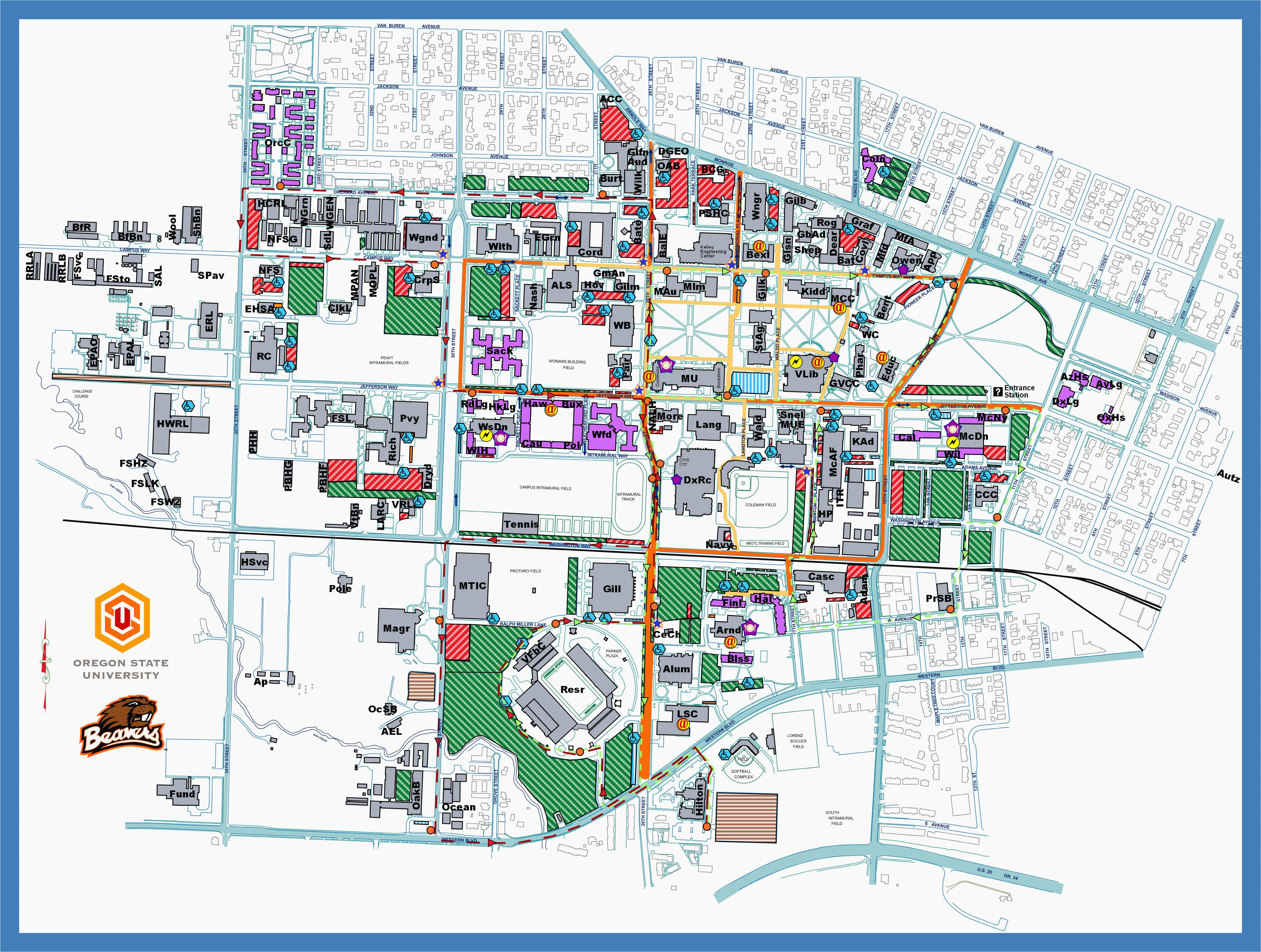 University Of Oregon Printable Map - Free Printable Templates