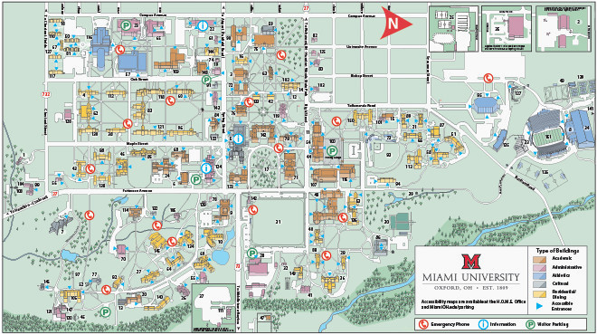 ohio state university maps oxford campus maps miami university