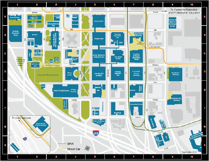 portland state university campus map